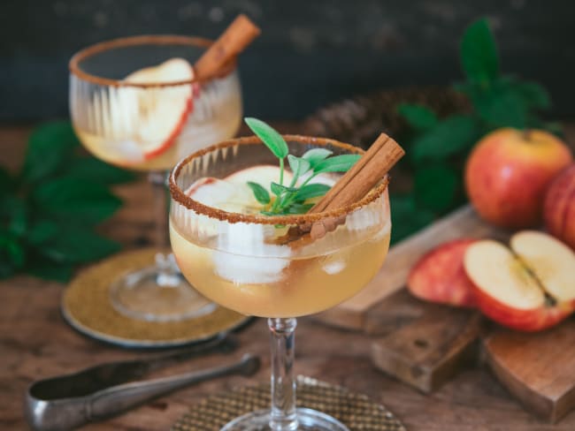 Cocktail Spritz d’automne au cidre