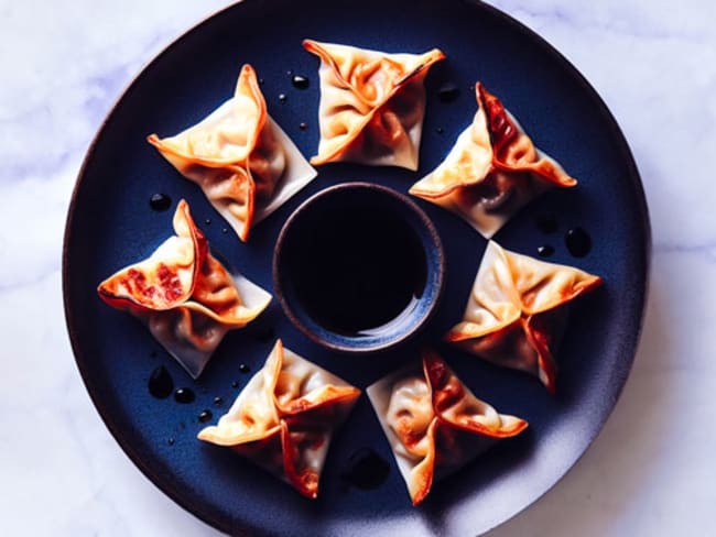 Gyoza de Bœuf Wagyu et Foie Gras, Sauce Karashi Miso Ponzu