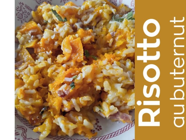 Risotto au buternut et lardons fumés