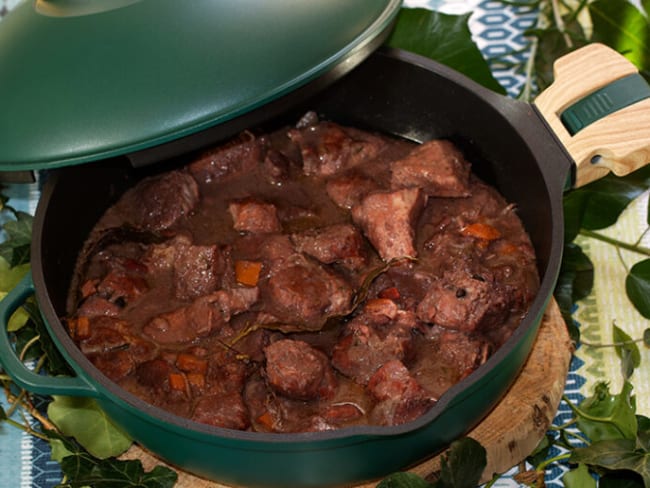 Daube de porc au vin rouge façon sanglier