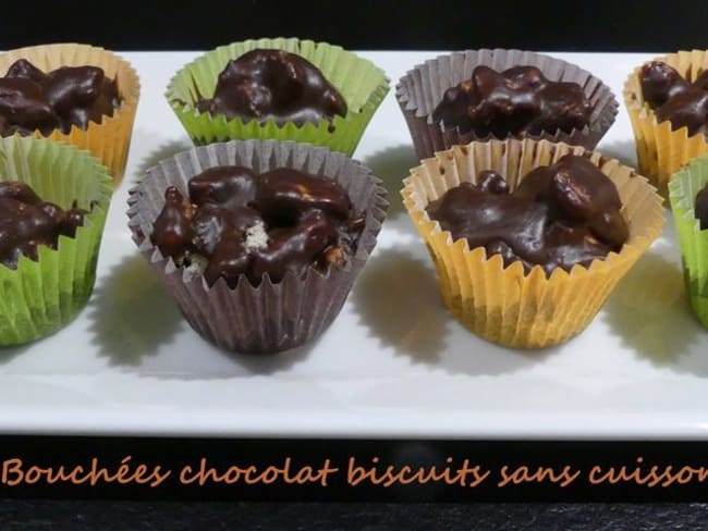 Bouchées chocolat : des biscuits sans cuisson