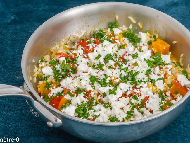 Risotto au potimarron et à la féta