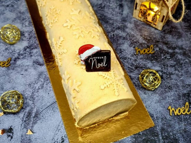 Bûche de noël spéculoos mandarine