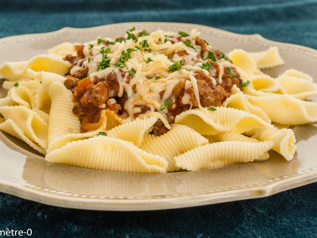 Pâtes bolognaises aux lentilles vertes : une recette de pâtes "bolo" qui change