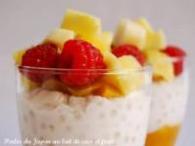 Perles du Japon au Lait de Coco, Mangues et Fruits