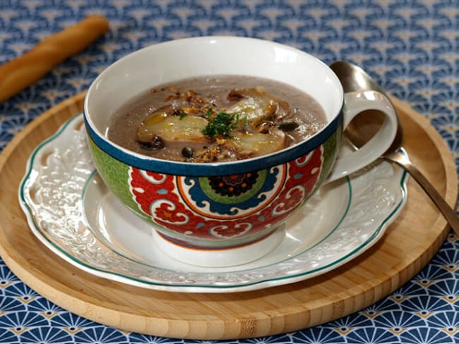 Velouté de champignons de Paris bien chaud