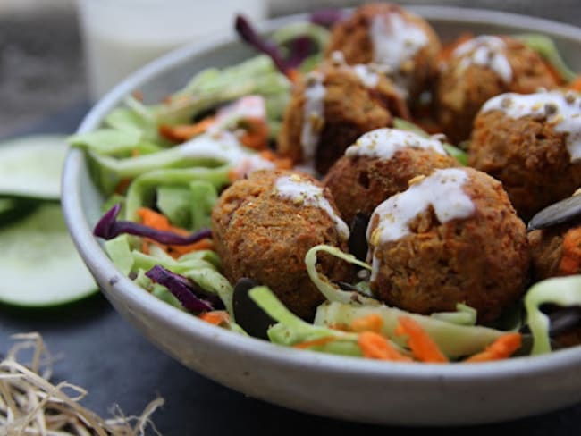 Boulettes carotte tofu fumé