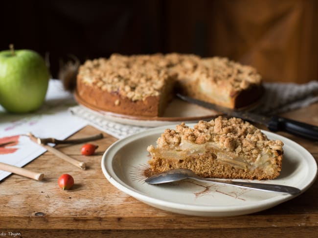 Gâteau crumble aux pommes