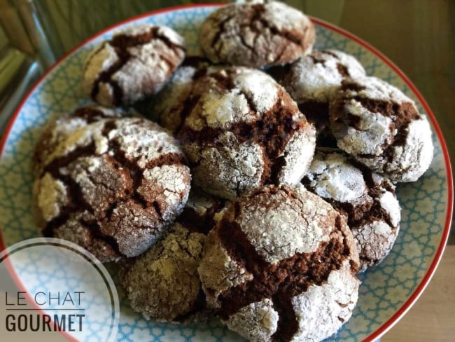 Biscuits craquelés au chocolat : on craque pour ces "crinkles"