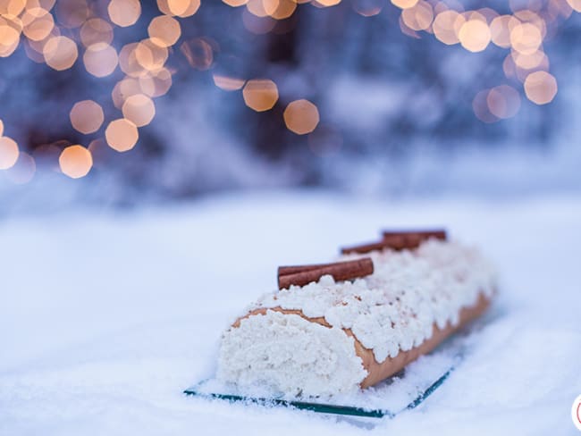 Bûche de Noël pomme cannelle