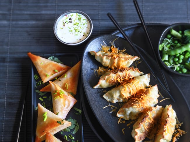 Gyozas au poulet et mimolette par France Terre de Lait