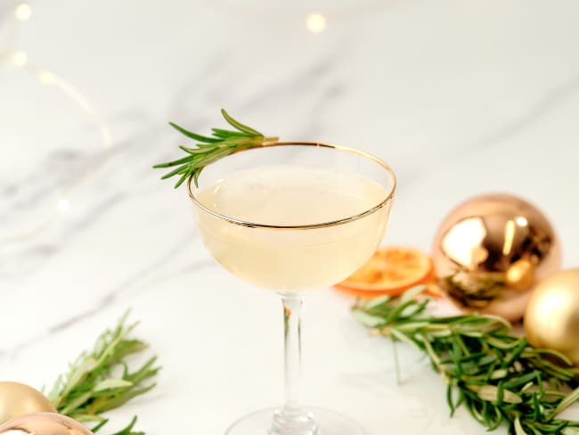 Cocktail French 75 de Noël par L’Explorateur du Goût