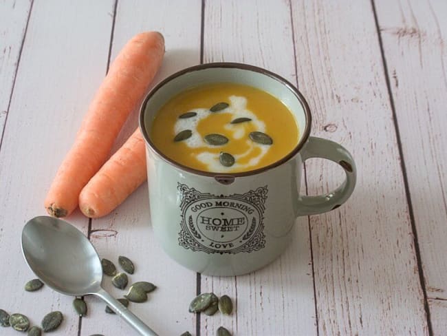 Velouté de carottes à la vanille, IG bas