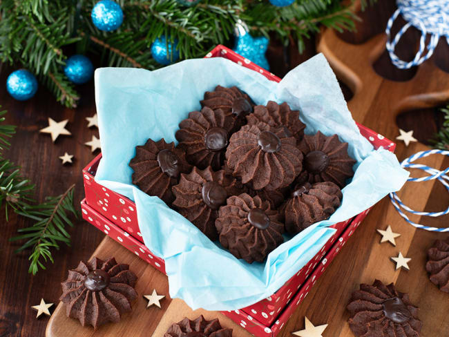 Biscuits sablés viennois au chocolat