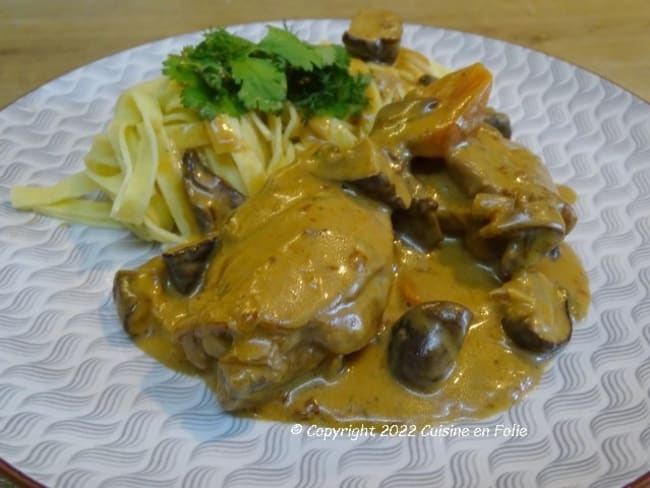 Poulet aux champignons