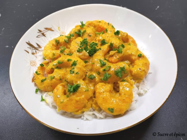 Curry de crevettes