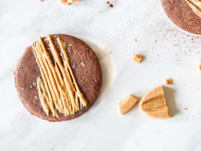 Mon sablé préféré : biscuit choco-dulcey à la fleur de sel