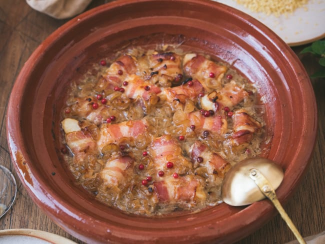 Poisson au lard et cidre