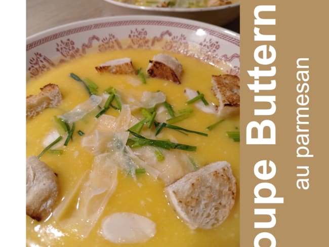 Soupe veloutée au butternut et au parmesan