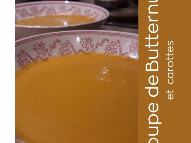 Soupe hivernale de butternut et de carottes