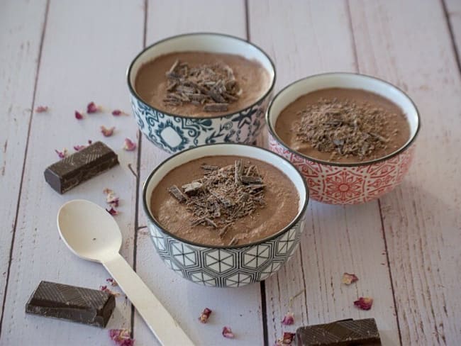 Mousse au chocolat IG Bas, sans oeuf, à l'Aquafaba