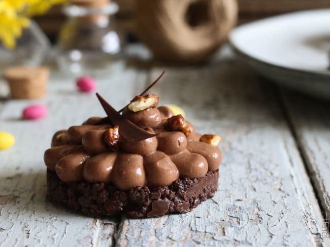 La tarte chocolat caramel et noix de Nina Métayer