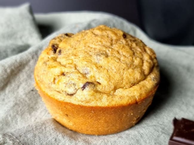 Muffin Banane Chocolat sans matière grasse ni sucre ajouté