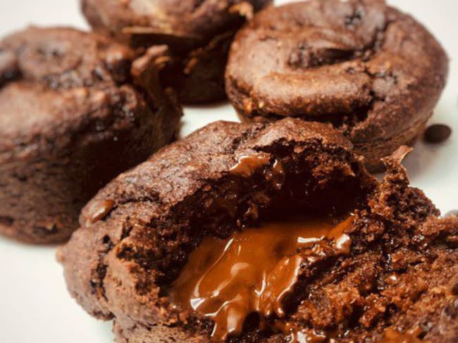 Muffins moelleux coulants vegan sans gluten ni lactose