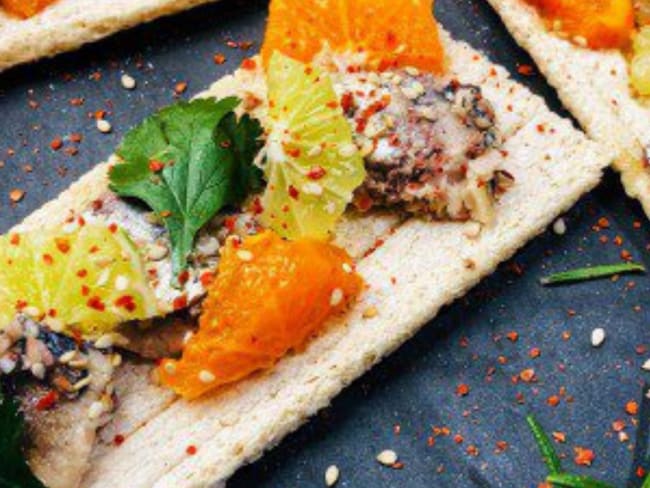 Tartines apéritives sardines-agrumes : une recette facile sans gluten