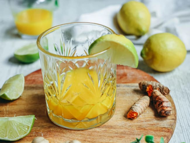 Elixir immunité gingembre ,curcuma et citron, sans gluten