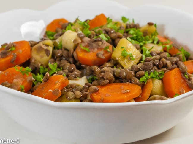 Salade de lentilles aux légumes d’hiver