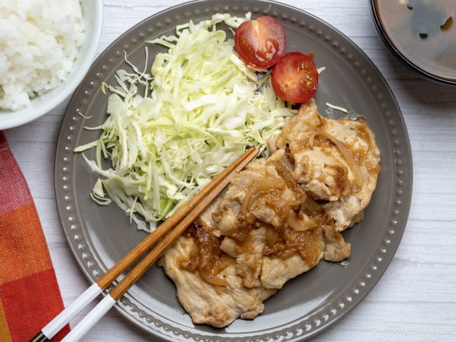 Porc au gingembre "Shogayaki" (豚の生姜焼き) : une recette facile et rapide en 20 minutes 