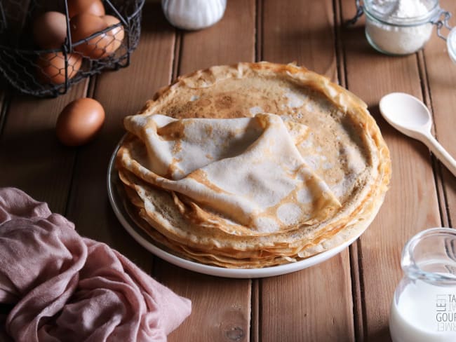 Les crêpes sucrées à la farine de sarrasin, ou blé noir, pour fêter la chandeleur