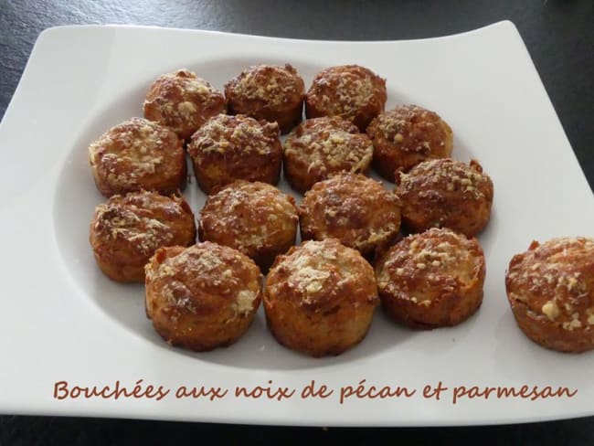 Bouchées apéritives aux noix de pécan et parmesan