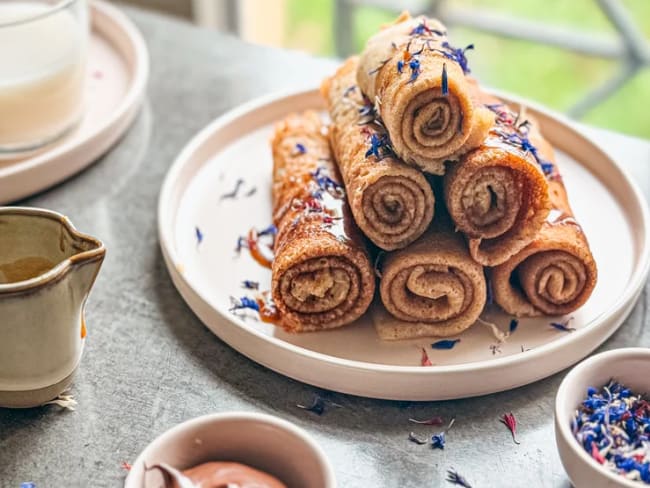 Crêpes moelleuses sans gluten aux flocons d'avoine mixés