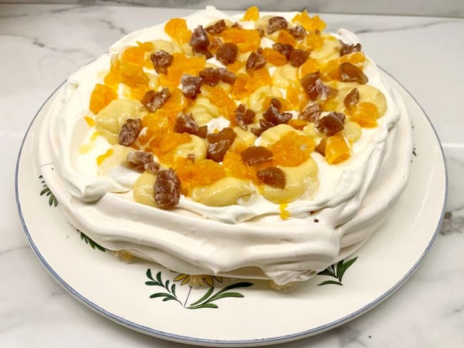 Pavlova agrumes marrons