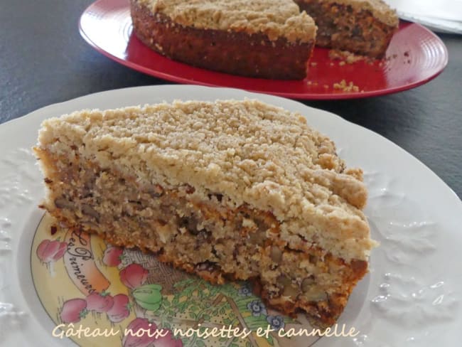 Gâteau noix noisettes et cannelle