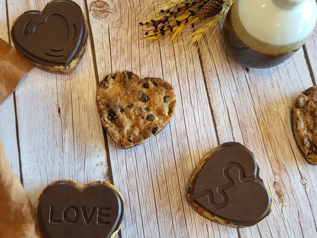 Cookies cœurs aux Ferrero Rocher