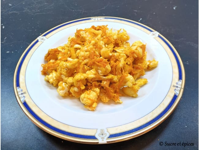 Salade de chou-fleur et carottes à la coréenne