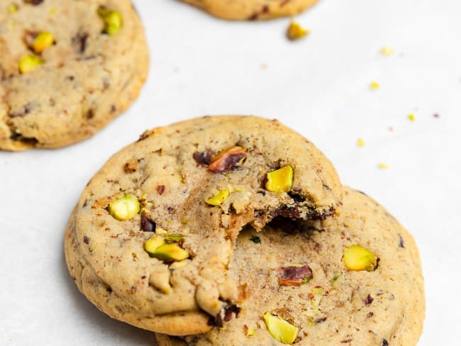 Cookies à la pistache et au chocolat vegan