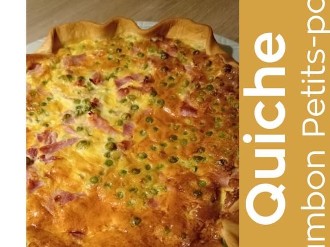 Quiche jambon petit pois sur pâte brisée