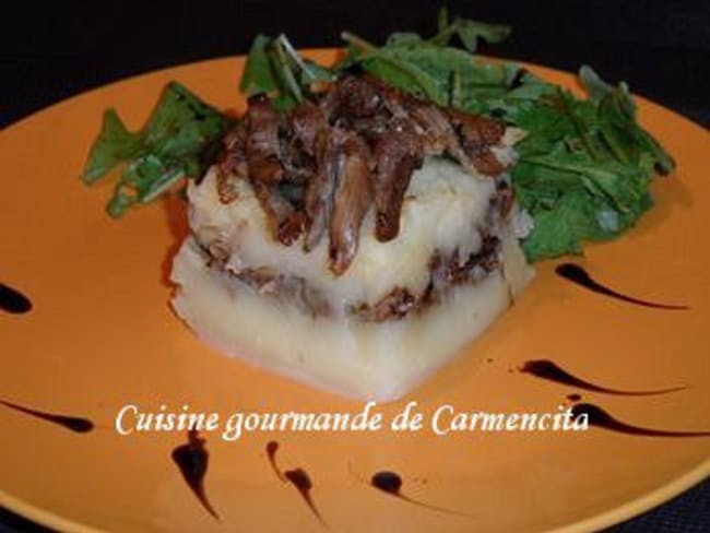 Parmentier au confit de canard