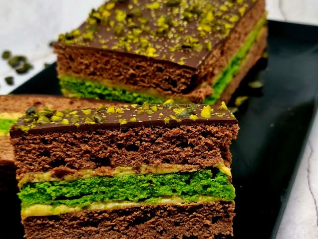 Napolitain choco pistache, un mariage de saveurs qui a fait ses preuves