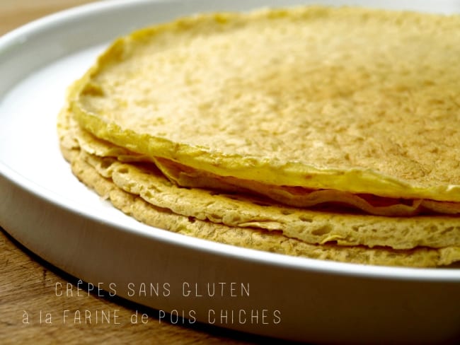 Crêpes sans gluten à la farine de pois chiches