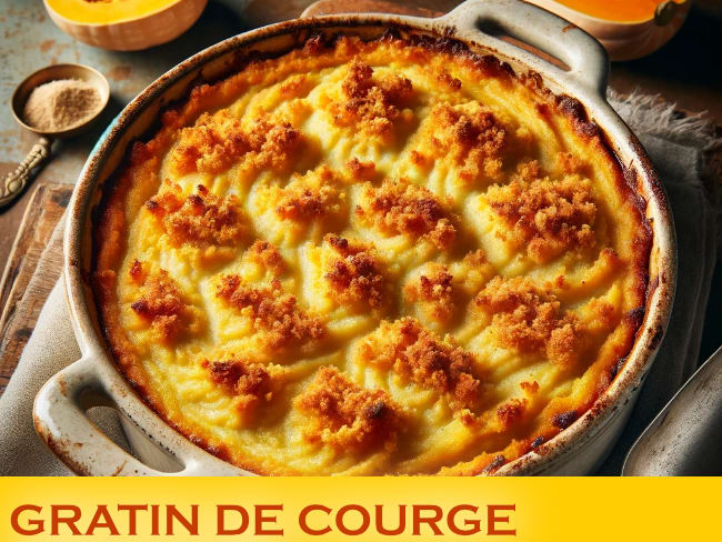 Purée de courge gratinée