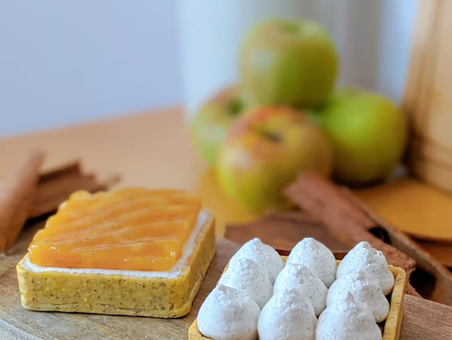 Tartelettes aux pommes caramélisée et pointe de vanille