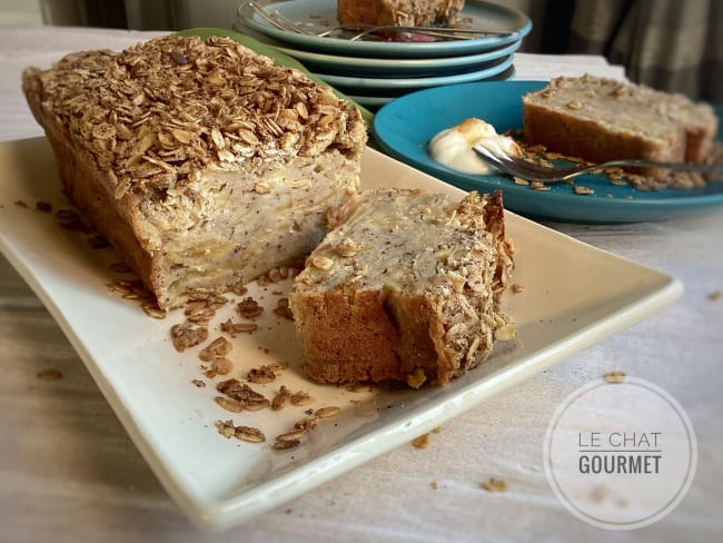 Mille-feuilles de pommes et crumble d’avoine