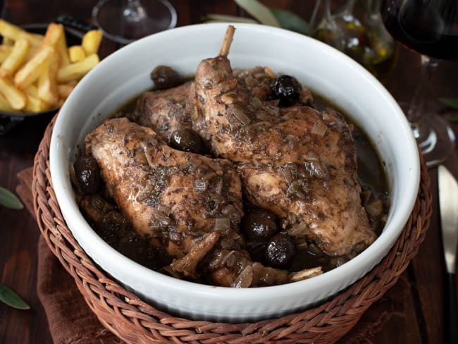 Lapin à la tapenade