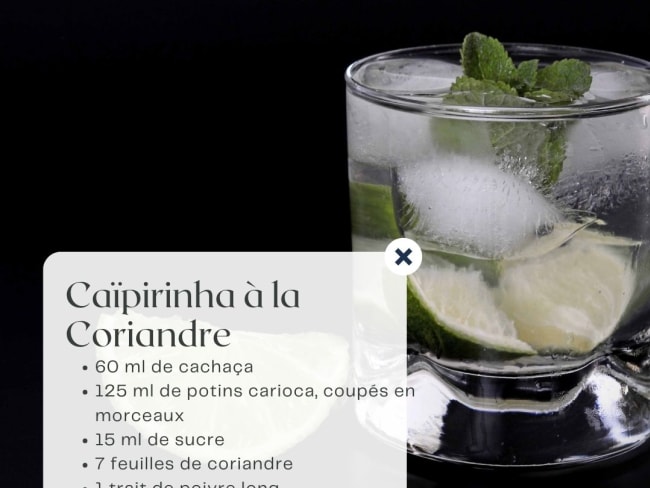 Caipirinha à la Coriandre et à la mandarine de Chef Arnaud