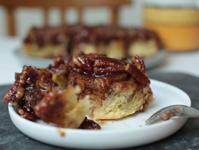 Brioche roulée aux noix de pécan